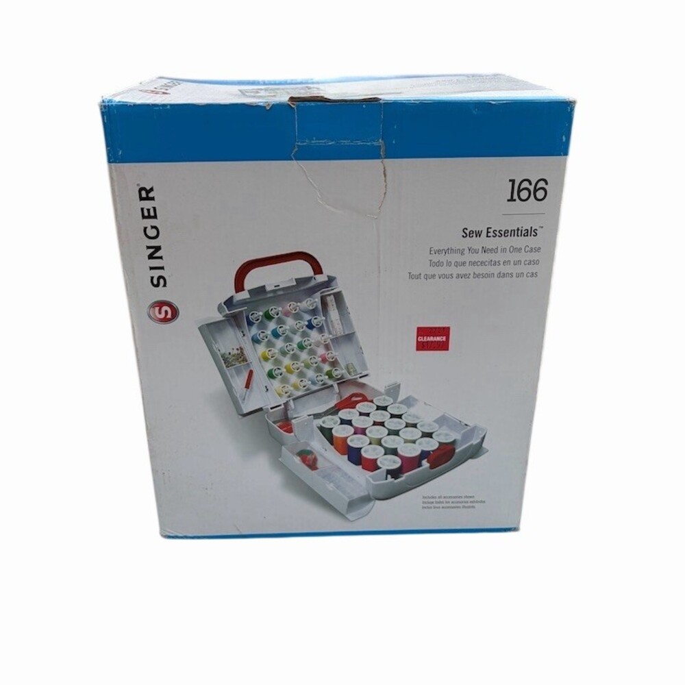 SINGER Sew Essentials 166-Piece Travel Sewing Kit with Carry Case White